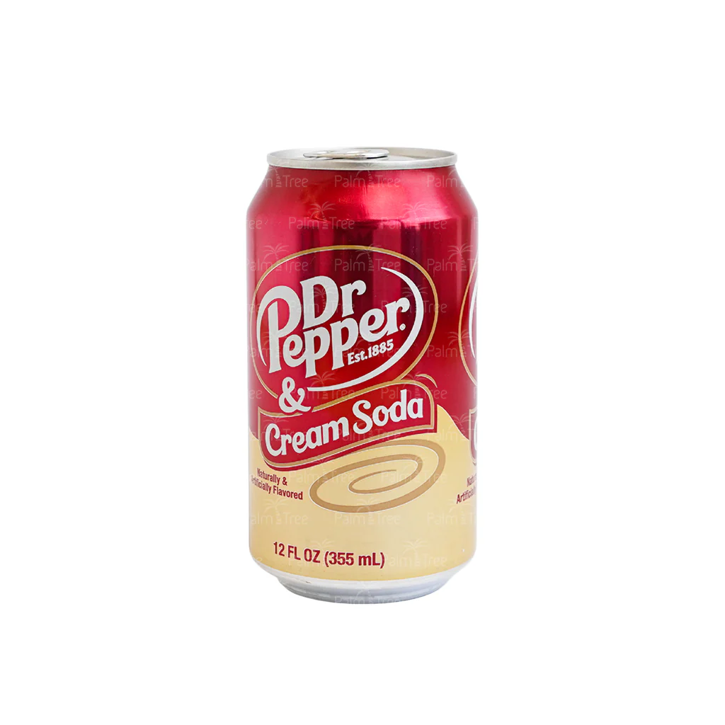 Dr Pepper Soft Drinks 355ml – Cherry, Strawberry & Cream, Cream Soda - Image 3