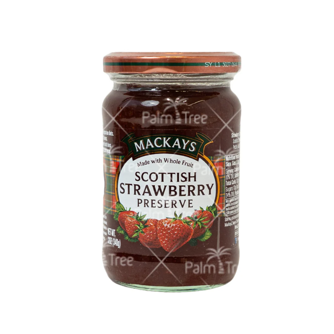 Mackays Scottish Strawberry Preserve 340G – Traditional Fruit Jam