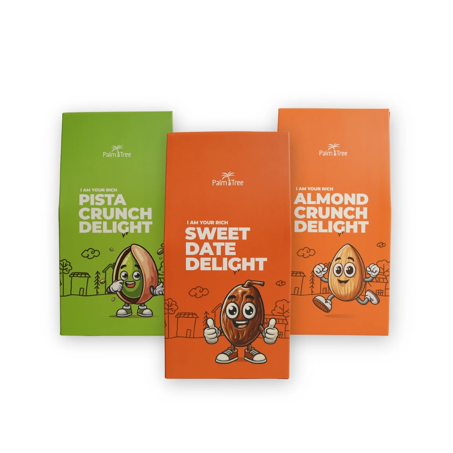 Palm Tree Dates And Nuts Combo - Dates, Almonds And Pistachios
